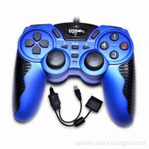 Gamepad for PC, Sony's PS2 and PS3, with Turbo, Clear and Automatic Functions